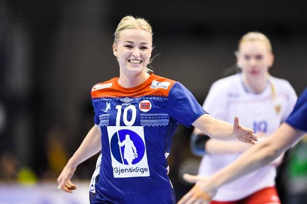 171213 Norways Stine Bredal Oftedal celebrates the quarterfinals between Norway and Russia during the World Cups World Cup on December 13, 2017 in Magdeburg  Copyright: CARLxSANDIN BB171213CS078