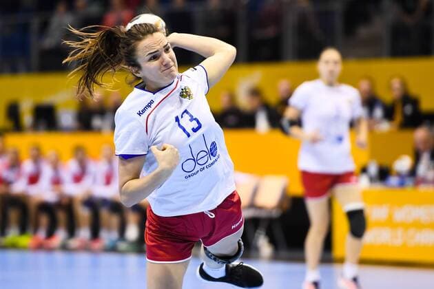171213 Russias Anna Vyakhireva in the quarterfinals between Norway and Russia during the World Cups World Cup on December 13, 2017 in Magdeburg  Copyright: CARLxSANDIN BB171213CS079