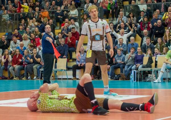 Disappointment at Michal SLADECEK 12 HER and Ferdinand TILLE 7 HER Volleyball Bisons BUEHL BUE TSV Herrsching HER DVV Cup Men Semi-finals Season 2017 2018 on 13 12 2017 in Buehl G R O S S P O R T H A L L E Germany x20171213_102x