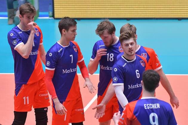 13 12 2017 xtkx Volleyball Mens DVV Cup United Volleys Frankfurt VfB Friedrichshafen emspor v Tobias Krick United Volleys Jannis Hopt United Volleys Lincoln Williams United Volleys uv06 Georg Escher United Volleys Frankfurt