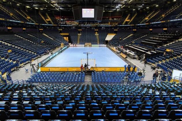 171214 Interior of the Barclaycard Arena in front of the semi-final between Sweden and France during the World Cup on 14 December 2017 in Hamburg  Copyright: CARLxSANDIN BB171214CS072
