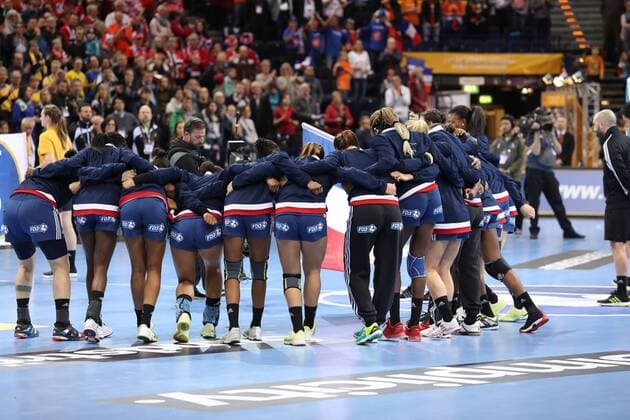 Sweden France 23 IHF Handball Womens World Cup Hamburg 15 12 17 Hamburg 15 12 17 Sport Handball 23 IHF Handball Womens World Cup Womens Semifinals Sweden France Team France xmmkx