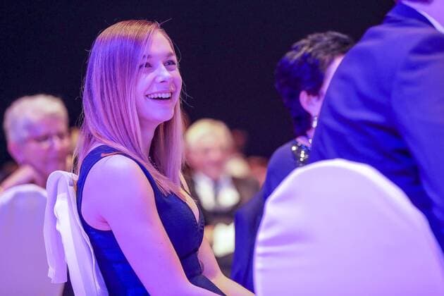 Felix Presentation NRW Sportsman of the Year 2017 Duesseldorf 15 12 2017 Gina Lueckenkemper at the Felix Awards NRW Sportsman of the Year 2017 on 15 12 2017 in the Mitsubishi Electric hall in Duesseldorf North Rhine-Westphalia xakx