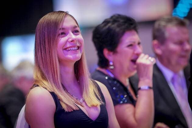 Felix Presentation NRW Sportsman of the Year 2017 Duesseldorf 15 12 2017 Gina Lueckenkemper at the Felix Awards NRW Sportsman of the Year 2017 on 15 12 2017 in the Mitsubishi Electric hall in Duesseldorf North Rhine-Westphalia xakx