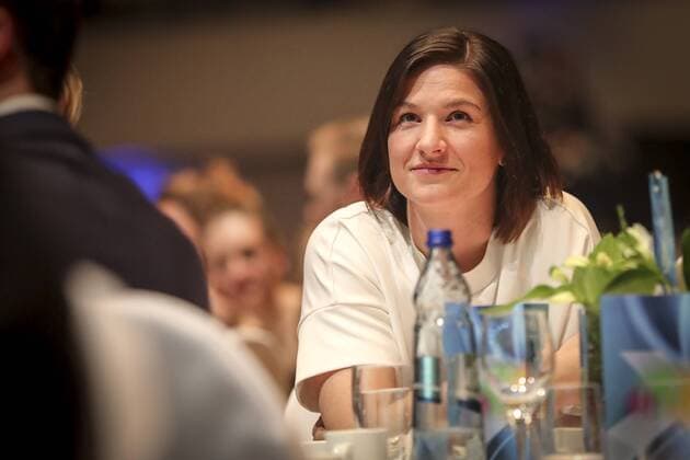 Felix Presentation NRW Sportsman of the Year 2017 Duesseldorf 15 12 2017 Ex javelin thrower Linda Stahl at the Felix Awards NRW Sportsman of the Year 2017 on 15 12 2017 in the Mitsubishi Electric hall in Duesseldorf North Rhine-Westphalia xakx