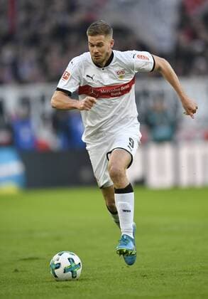 Simon Terodde VfB Stuttgart on the ball VfB Stuttgart vs Bayern Bayern FCB 16 12 2017 VfB Stuttgart vs FC Bayern FCB