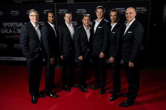 Belgian Davis Cup team pictured during the gala evening for the man and woman of the year 2017 awards, Saturday 16 December 2017, in Brussels. JASPERxJACOBS  x05234613x