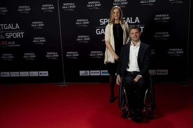 Wheelchair athlete Peter Genyn pictured during the gala evening for the man and woman of the year 2017 awards, Saturday 16 December 2017, in Brussels. JASPERxJACOBS  x05234652x