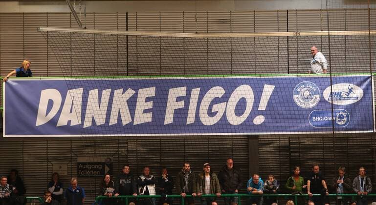 HBL 2 Handball Bundesliga Season 2017 2018 18 Matchday Bergischer HC HC Rhein Vikings goodbye to Viktor Szilagyi Bergischer HC Thanks Figo