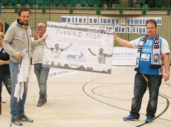 HBL 2 Handball Bundesliga Season 2017 2018 18 Matchday Bergischer HC HC Rhein Vikings goodbye to Viktor Szilagyi Bergischer HC