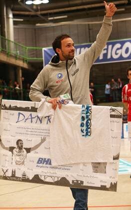 HBL 2 Handball Bundesliga Season 2017 2018 18 Matchday Bergischer HC HC Rhein Vikings goodbye to Viktor Szilagyi Bergischer HC Thanks Figo