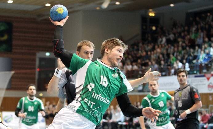 Dominik Waldhof VfL Eintracht Hagen Jan Schäffer DJK Rimpar Wolves DKB 2 Handball Bundesliga DJK Rimpar Wolves VfL Eintracht Hagen xfskrx
