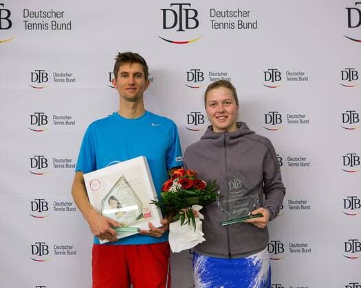 LENA RUEFFER AND YANNICK MADEN Winners in Mixed Doubles German Tennis Championships 2017 German Championship Biberach at the Riss Baden Wuerttemberg Germany 16 December 2017 Â Copyright: xJuergenxHasenkopfx