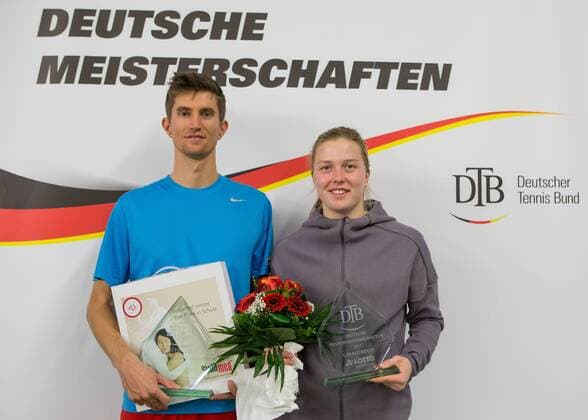 LENA RUEFFER AND YANNICK MADEN Winners in Mixed Doubles German Tennis Championships 2017 German Championship Biberach at the Riss Baden Wuerttemberg Germany 16 December 2017 Â Copyright: xJuergenxHasenkopfx