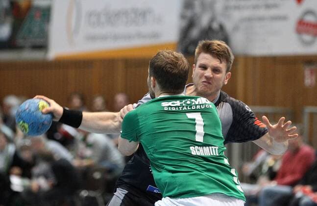 Stefan Schmitt DJK Rimpar Wolves Sören Kress VfL Eintracht Hagen DKB 2 Handball Bundesliga DJK Rimpar Wolves VfL Eintracht Hagen xfskrx