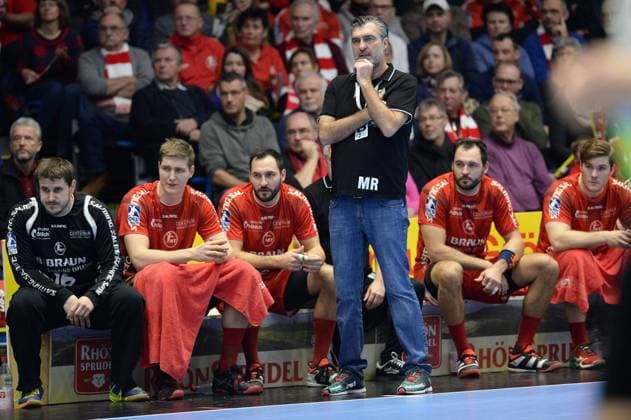 Michael Mueller Johannes Golla L R Handball 1 Bundesliga MT Melsungen vs. Frisch On Goeppingen 17 12 2017 Kassel Copyright: xSippel xEibner-Pressefotox EP_rsl