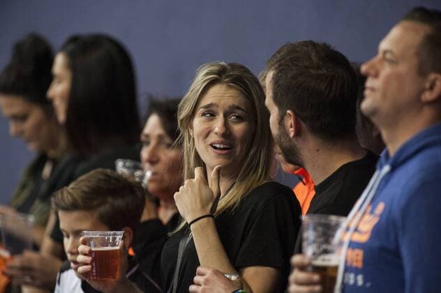 Handball Womens World Cup 17 12 2017 Barclecard Arena Hamburg Handball Womens World Cup Sweden Neiderlande 21 24 Pictured Rafael van der Vaart with partner Estavana Polman Â