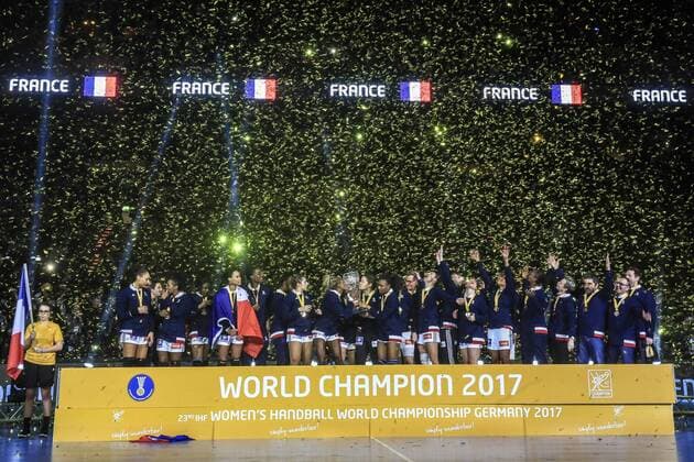 Germany Hamburg Barcleycard Arena Handball Womens World Cup Womens Game for 3rd place Sweden Netherlands France is Womens World Champion
