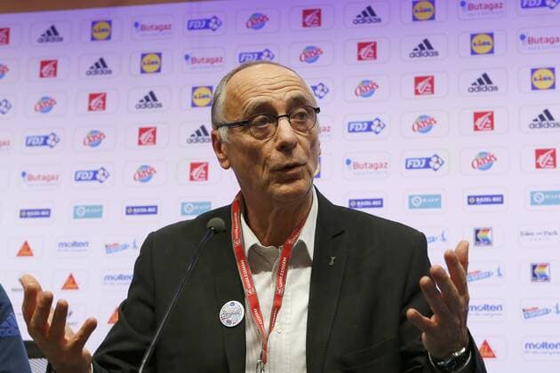 Joel Delplanque (President de la Federation Francaise de Handball) HANDBALL : Conference de presse de l equipe de France feminine de Handball - Roissy CDG - 18 12 2017 MichaelBaucher Panoramic 