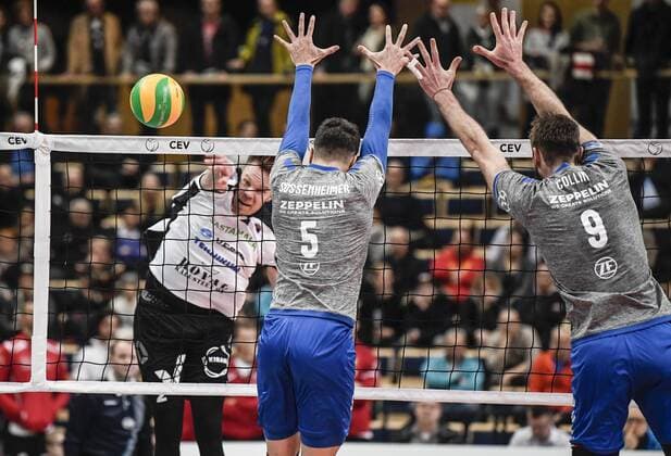 20171219, Vantaa, Finland 2018 CEV Volleyball Men s Champions League match Ford Store Levoranta Sastamala vs VfB Friedrichshafen Urpo Sivula Jarno Kuusinen All Over Press  1.03762959