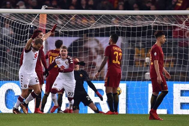 esultanza Gol Lorenzo De Silvestri Torino Goal celebration Roma 20-12-2017 Stadio Olimpico Football Calcio Coppa Italia AS Roma - Torino . Foto Andrea Staccioli Insidefoto andreaxstaccioli