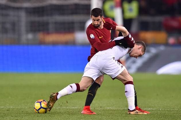 Maxime Gonalons Roma, Andrea Belotti Torino Roma 20-12-2017 Stadio Olimpico Football Calcio Coppa Italia AS Roma - Torino . Foto Andrea Staccioli Insidefoto andreaxstaccioli