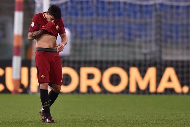 Fußball, Coppa Italia, AS Rom - FC Turin Diego Perotti Roma delusione dejection Roma 20-12-2017 Stadio Olimpico Football Calcio Coppa Italia AS Roma - Torino . Foto Andrea Staccioli Insidefoto andreaxstaccioli