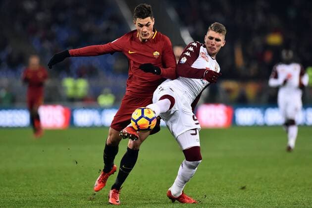Fußball, Coppa Italia, AS Rom - FC Turin Roma 20-12-2017 Olimpic Stadium Roma Torino Tim Cup Nella Foto Patrik Schick and Evangelista Lyanco Photo Fotografo01  Copyright: xFotografo01x xIPAx xFotografo01x