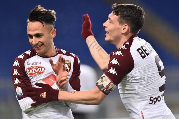 Bilder des Tages - SPORT Fußball, Coppa Italia, AS Rom - FC Turin Roma 20-12-2017 Olimpic Stadium Roma Torino Tim Cup Nella Foto Simone Edera celebring after the score Photo Fotografo01  Copyright: xFotografo01x xIPAx xFotografo01x