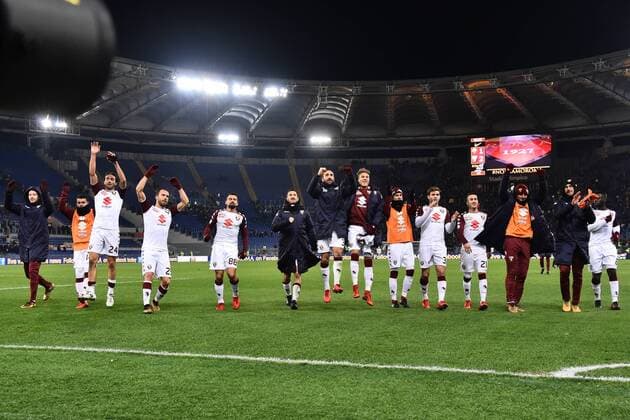 Fußball, Coppa Italia, AS Rom - FC Turin Roma 20-12-2017 Olimpic Stadium Roma Torino Tim Cup Nella Foto Torino players celebring after the game Photo Fotografo01  Copyright: xFotografo01x xIPAx xFotografo01x