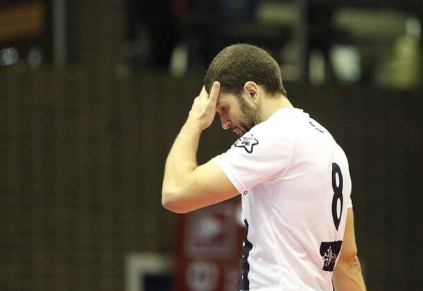 Germany Rüsselsheim am Main 21 12 2017 volleyball Hesse European CEV Cup men s season 2017 2018 United volleys Rheinmain blue Montpellier volleyball UC ws v l Davide Saitta Montpellier Nr 8 sports United volleys Rheinmain Montpellier volleyball UC