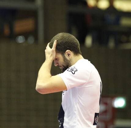 Germany Rüsselsheim am Main 21 12 2017 volleyball Hesse European CEV Cup men s season 2017 2018 United volleys Rheinmain blue Montpellier volleyball UC ws v l Davide Saitta Montpellier Nr 8 sports United volleys Rheinmain Montpellier volleyball UC
