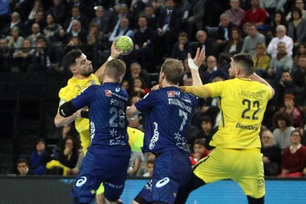 choc mhb psg hand HANDBALL : Montpellier PSG Hand - Lidl Starligue - 21 12 2017 RichardGosselin Panoramic 