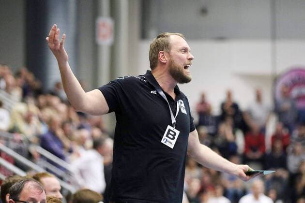 Heiner Bueltmann coach HSG Nordhorn-Lingen in rage ASV Hamm Westphalia vs HSG Nordhorn-Lingen 2 handball Bundesliga 22 12 2017 Hamm Copyright: xEibner-Pressefoto Strohdiekx EP_JSK
