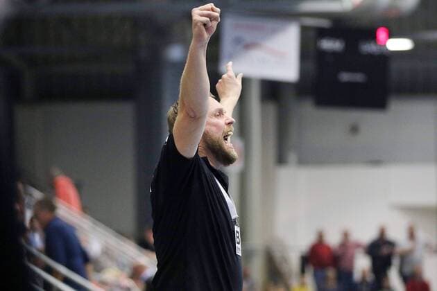 Heiner Bueltmann coach HSG Nordhorn-Lingen ASV Hamm Westphalia vs HSG Nordhorn-Lingen 2 handball Bundesliga 22 12 2017 Hamm Copyright: xEibner-Pressefoto Strohdiekx EP_JSK