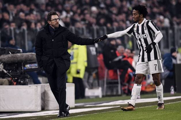 Fußball, Juventus Turin - AS Rom Eusebio Di Francesco Roma, Juan Cuadrado Juventus Torino 23-12-2017 Allianz Stadium Calcio Serie A Juventus - Roma foto OnePlusNine Insidefoto OnePlusNine