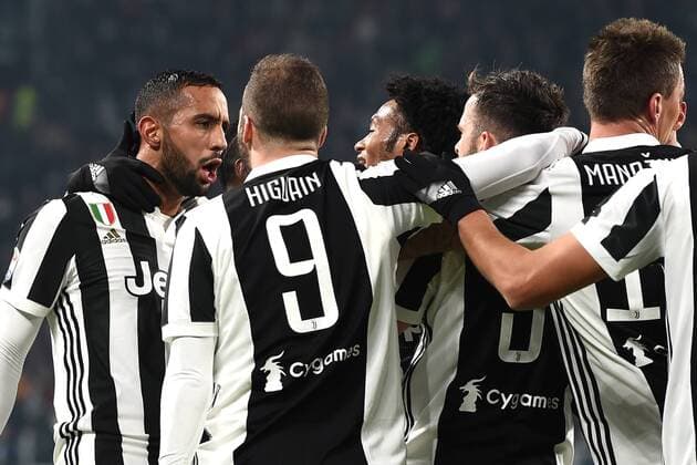 Fußball, Juventus Turin - AS Rom Mg Torino 23 12 2017 - campionato di calcio serie A Juventus-Roma foto Matteo Gribaudi Image nella foto: esultanza gol Medhi Benatia 