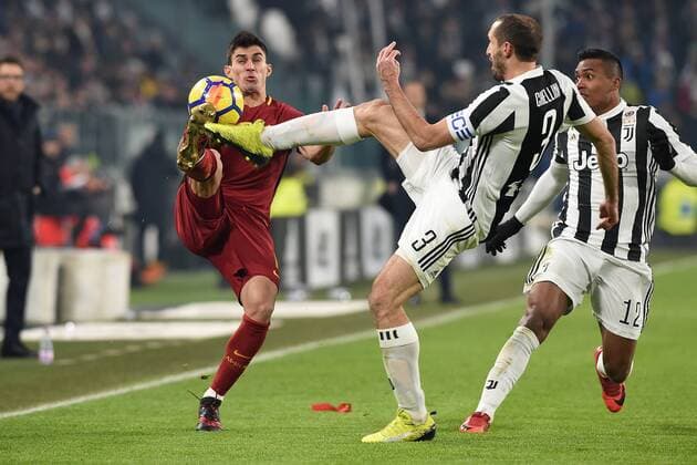 Bilder des Tages - SPORT IPP20171223 Football - soccer: Serie A, Juventus Turin - AS Rom, giorgio chiellini e perotti diego (Hinweis: Verwendung nur in Deutschland - only Germany) *** IPP20171223 football soccer Serie A Juventus Turin AS Rome giorgio chiellini e diego perotti note only use only in Germany Germany 