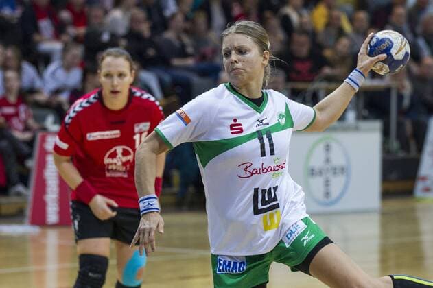 Handball Bundesliga TSV Bayer 04 Leverkusen vs TPSG FA Goppingen 20 24 handball Bundesliga TSV Bayer 04 Leverkusen vs TPSG FA Göppingen 20 24 27 12 2017 Leverkusen Ostermann arena Germany photo Ralf Kabra Michaela Hrbkova 11 RA RR xrkx
