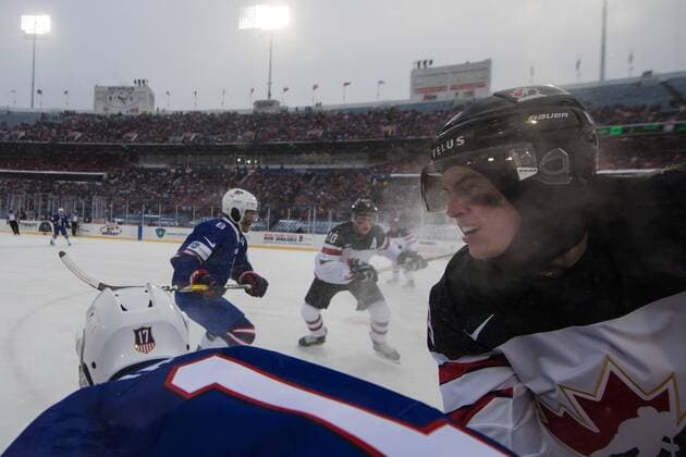 171229 Canada s Drake Batherson during ice hockey match between Canada and the United States in the JVM on 29 december 2017 in Buffalo  Copyright: JOELxMARKLUND BB171229JM094