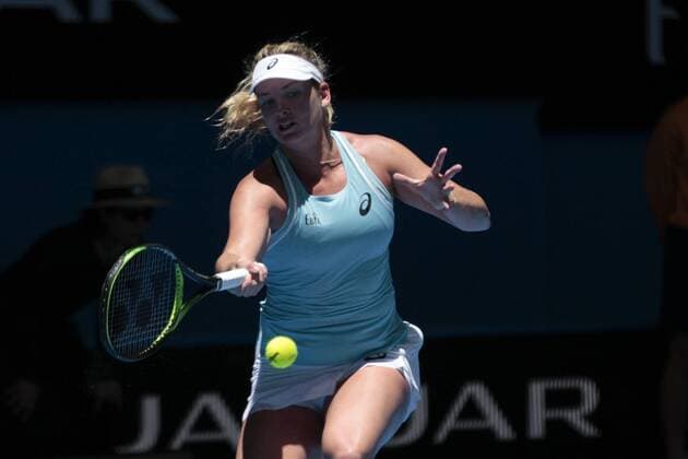 30th December 2017, Perth Arena, Perth, Australia; MasterCard Hopman Cup Tennis; CoCo Vandeweghe of Team USA plays a forehand shot against Anastasia Pavlyuchenkova of Team Russia Vandeweghe won 2-0  ActionPlus11966281