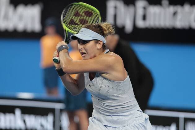 30th December 2017, Perth Arena, Perth, Australia; MasterCard Hopman Cup Tennis; Belinda Bencic of Team Switzerland plays a backhand shot against Naomi Osaka of Team Japan  ActionPlus11966441