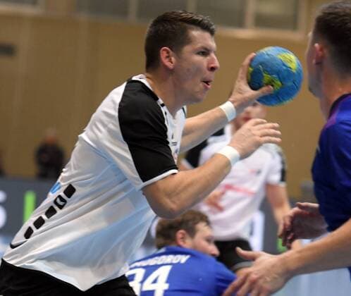 Winterthur Switzerland Eulachhallen 30 12 2017 men handball yellow Cup 2017 Switzerland vs Russia Dimitrij KÜTTEL Switzerland photo and all