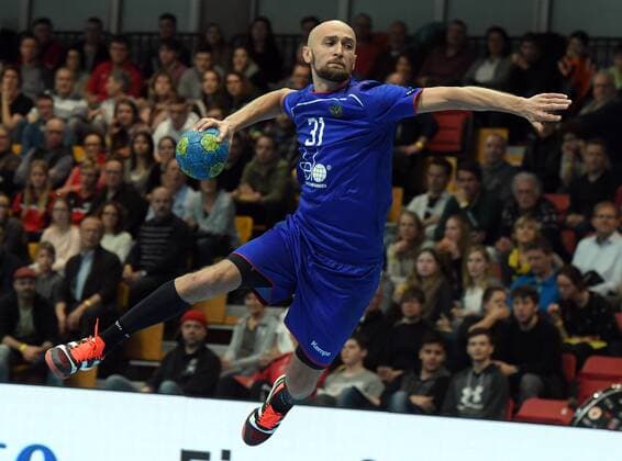 Winterthur Switzerland Eulachhallen 30 12 2017 men handball yellow Cup 2017 Switzerland vs Russia Timur DIBIROV photo and all