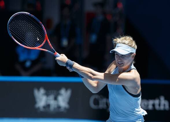 EUGENIE BOUCHARD CAN tennis Hopman Cup 2018 ITF Perth arena Perth Western Australia Australia 31 December 2017 Â Copyright: xJuergenxHasenkopfx