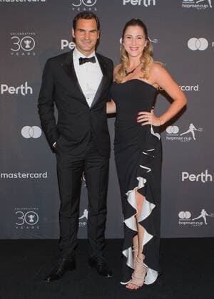 Hopman Cup feature BELINDA BENCIC ROGER FEDERER team Switzerland new years Eve Gala new year s Eve Ball tennis Hopman Cup 2018 ITF Perth arena Perth Western Australia Australia 31 December 2017 Â Copyright: xJuergenxHasenkopfx