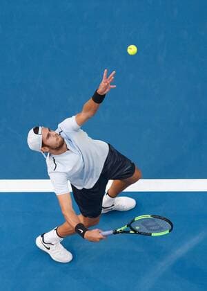 KAREN KHACHANOV RUS of above bird s eye view team Russia tennis Hopman Cup 2018 ITF Perth arena Perth Western Australia Australia 2 January 2018 Â Copyright: xJuergenxHasenkopfx