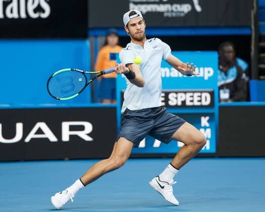 KAREN KHACHANOV RUS team Russia tennis Hopman Cup 2018 ITF Perth arena Perth Western Australia Australia 2 January 2018 Â Copyright: xJuergenxHasenkopfx