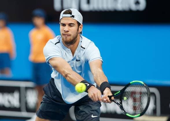 KAREN KHACHANOV RUS team Russia tennis Hopman Cup 2018 ITF Perth arena Perth Western Australia Australia 2 January 2018 Â Copyright: xJuergenxHasenkopfx