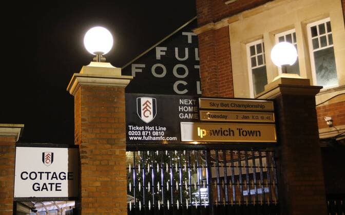 A general view of the cottage gate entrance during the EFL Sky Bet Championship match between Fulham and Ipswich Town at Craven Cottage, London, England on 2 January 2018. Copyright: xCarltonxMyriex 18430006